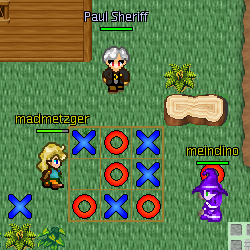 Stendhal screenshot of a Tic tac toe game.