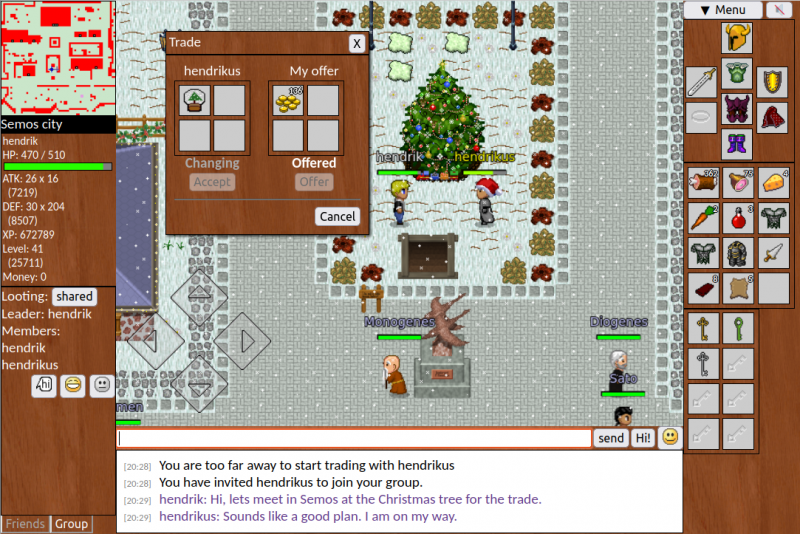 File:Webclient with group, trade, snow in Semos which is decorated for Christmas.png