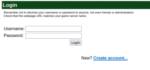 You will see this on the login page